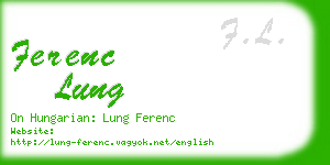 ferenc lung business card